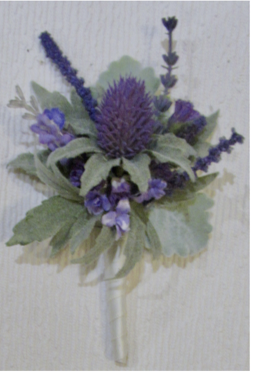 Thistle & Lavender Buttonhole